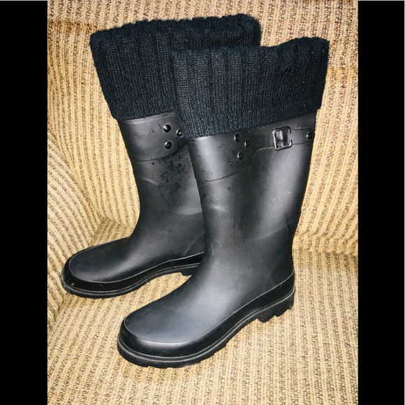 GAP Rain Boots w/ Knee Hi Socks - Picture 2 of 6